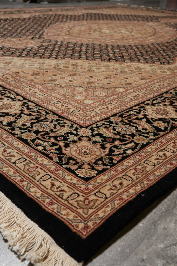 7.9 x 9.9 Quality Handmade Wool and Silk Mahi Tabriz Rug #PIX-15158
