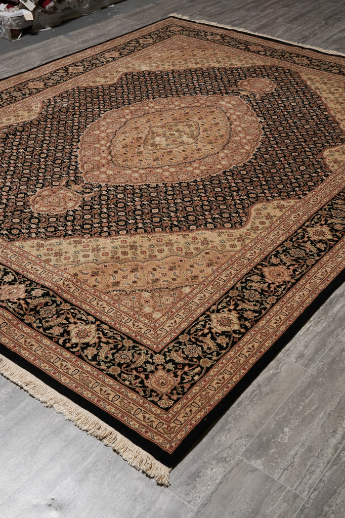 7.9 x 9.9 Quality Handmade Wool and Silk Mahi Tabriz Rug #PIX-15158
