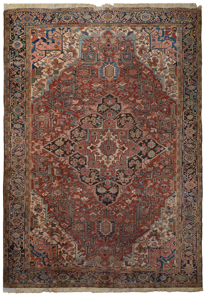 9.8 x 13 Authentic Handmade Persian Heriz Rug #PIX-25474