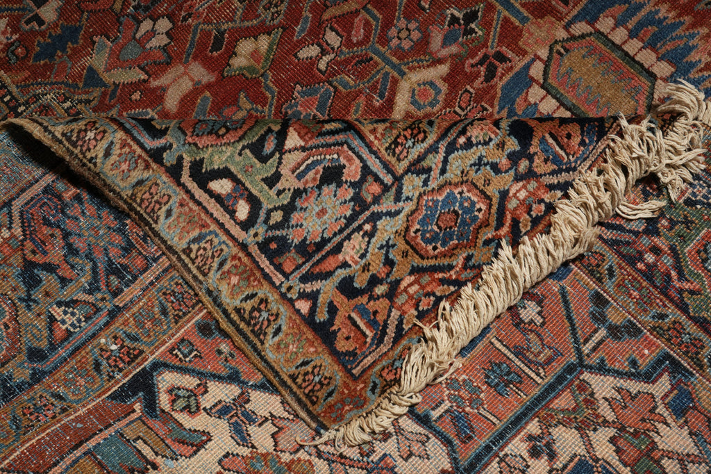 9.8 x 13 Authentic Handmade Persian Heriz Rug #PIX-25474