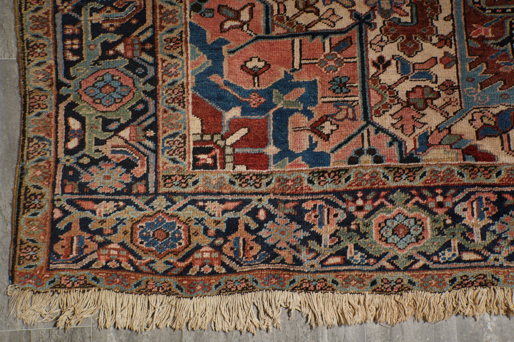 9.8 x 13 Authentic Handmade Persian Heriz Rug #PIX-25474