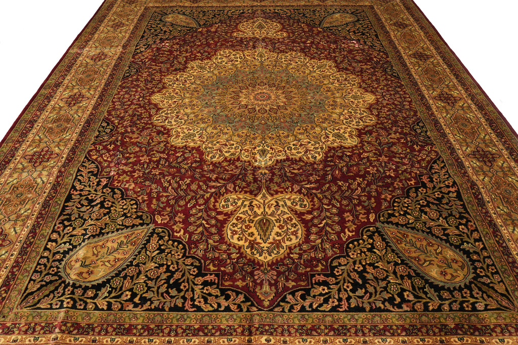 10 x 14 High End Quality Of India Handmade Rug Tabriz Haji #F-4357