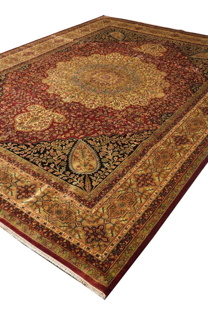 10 x 14 High End Quality Of India Handmade Rug Tabriz Haji #F-4357