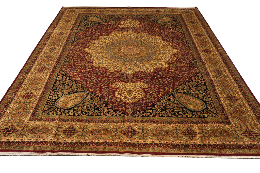 10 x 14 High End Quality Of India Handmade Rug Tabriz Haji #F-4357
