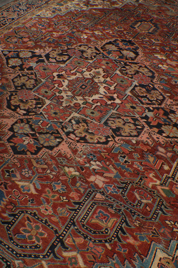9.8 x 13 Authentic Handmade Persian Heriz Rug #PIX-25474