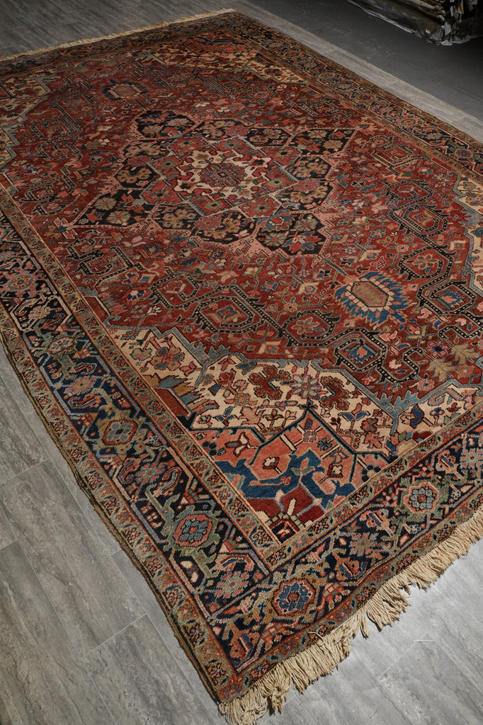 9.8 x 13 Authentic Handmade Persian Heriz Rug #PIX-25474