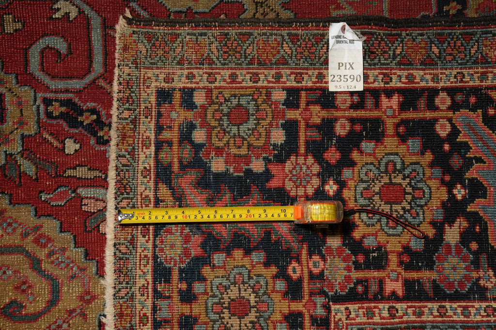 9.5 x 12.4 Rare Persian Semi-Antique Unusual Heriz Serapi Rug #PIX-23590