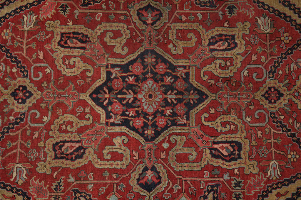 9.5 x 12.4 Rare Persian Semi-Antique Unusual Heriz Serapi Rug #PIX-23590