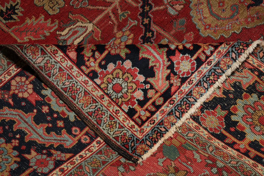 9.5 x 12.4 Rare Persian Semi-Antique Unusual Heriz Serapi Rug #PIX-23590
