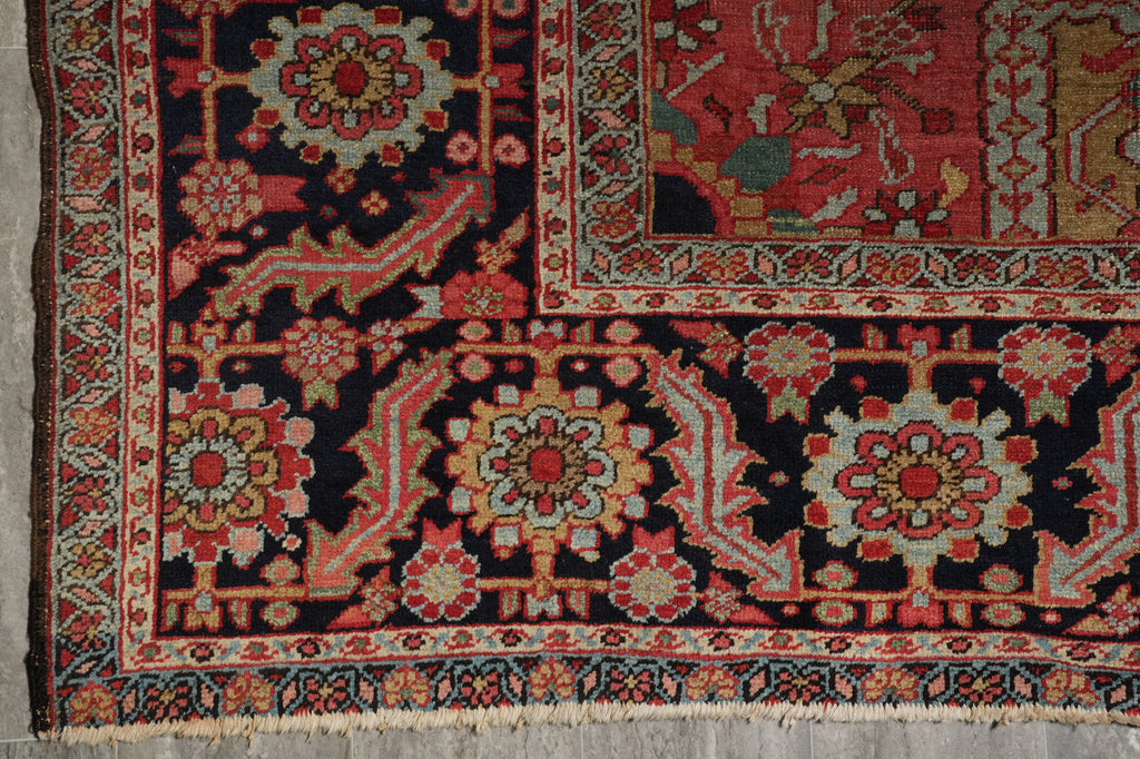 9.5 x 12.4 Rare Persian Semi-Antique Unusual Heriz Serapi Rug #PIX-23590