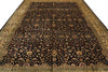 Load image into Gallery viewer, 9.10 x 14 High Quality Wool Dense Weave Hand-knotted India Rug Black #F-4358