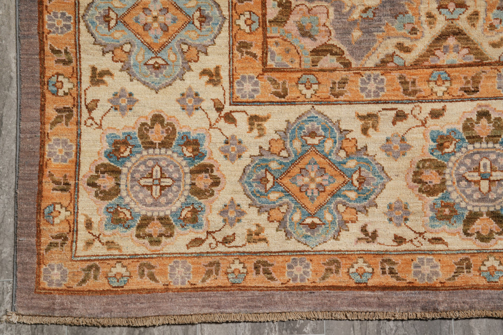 8 x 9.8 Quality Handmade Rug Transitional #PIX-28555