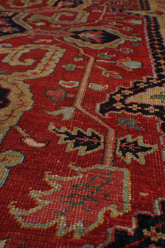 9.5 x 12.4 Rare Persian Semi-Antique Unusual Heriz Serapi Rug #PIX-23590