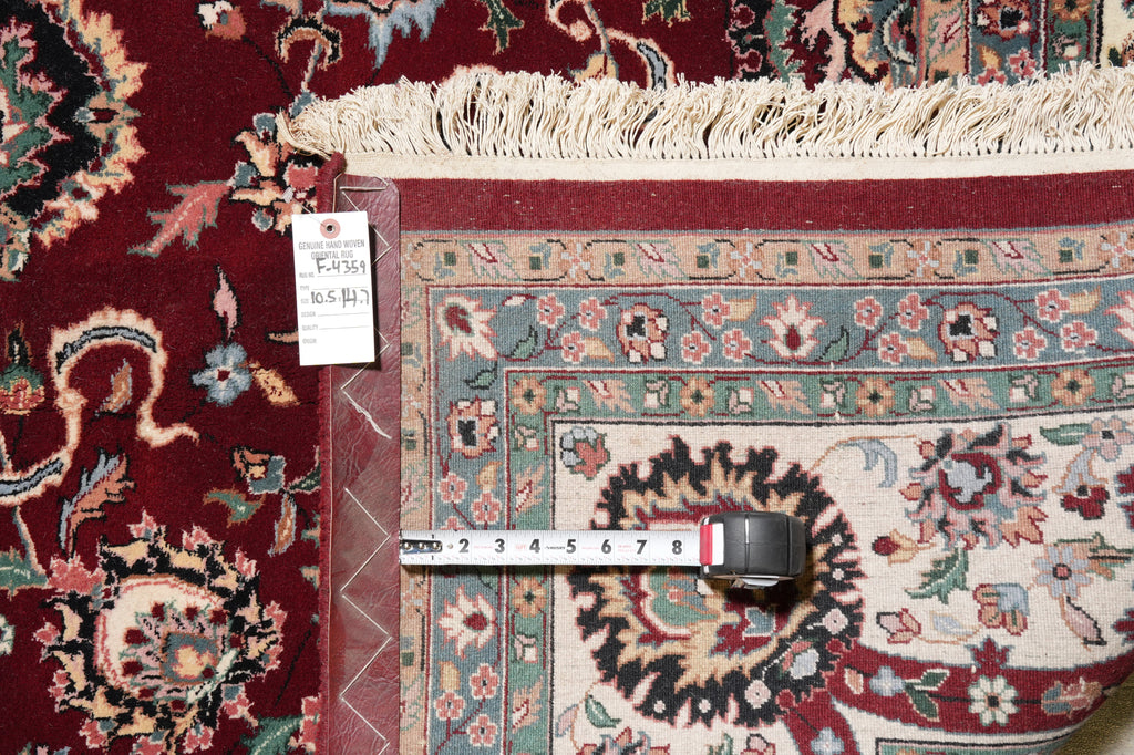 10.5 x 14.7 Quality Wool Handmade Jaipur Rug Roby Red #F-4359