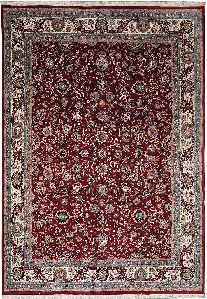 10.5 x 14.7 Quality Wool Handmade Jaipur Rug Roby Red #F-4359