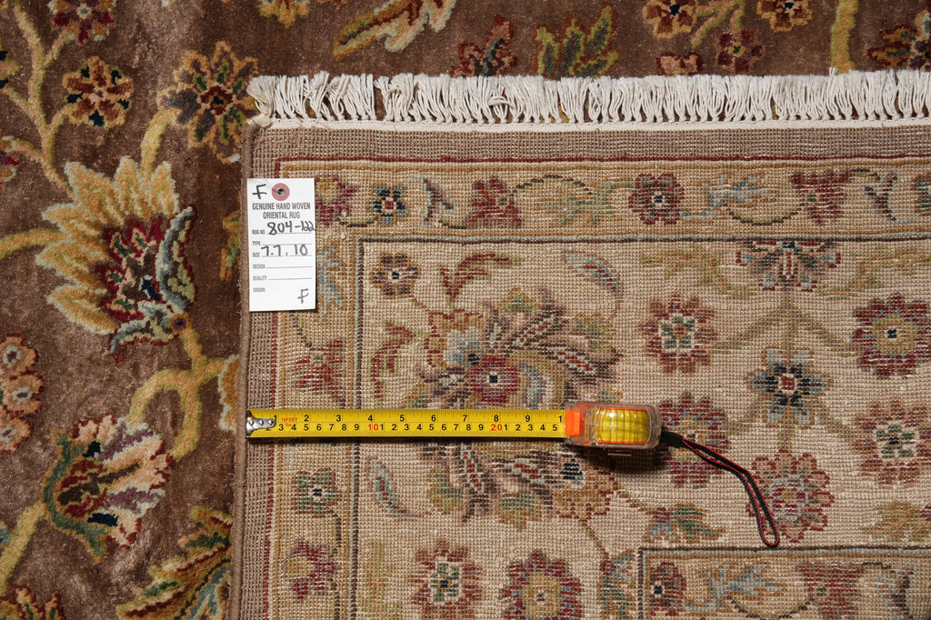 7.7 x 10 Brown Quality Handmade Rug Beautiful #PIX-804-122