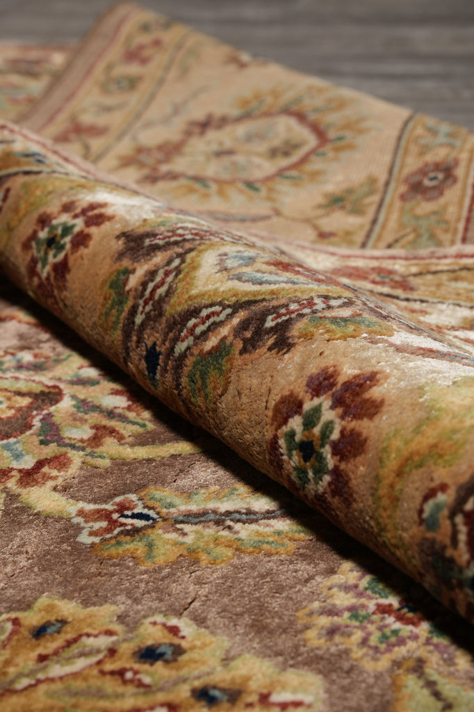 7.7 x 10 Brown Quality Handmade Rug Beautiful #PIX-804-122