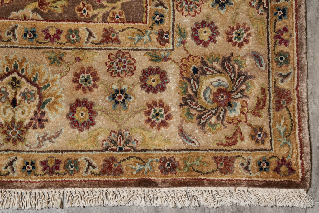 7.7 x 10 Brown Quality Handmade Rug Beautiful #PIX-804-122