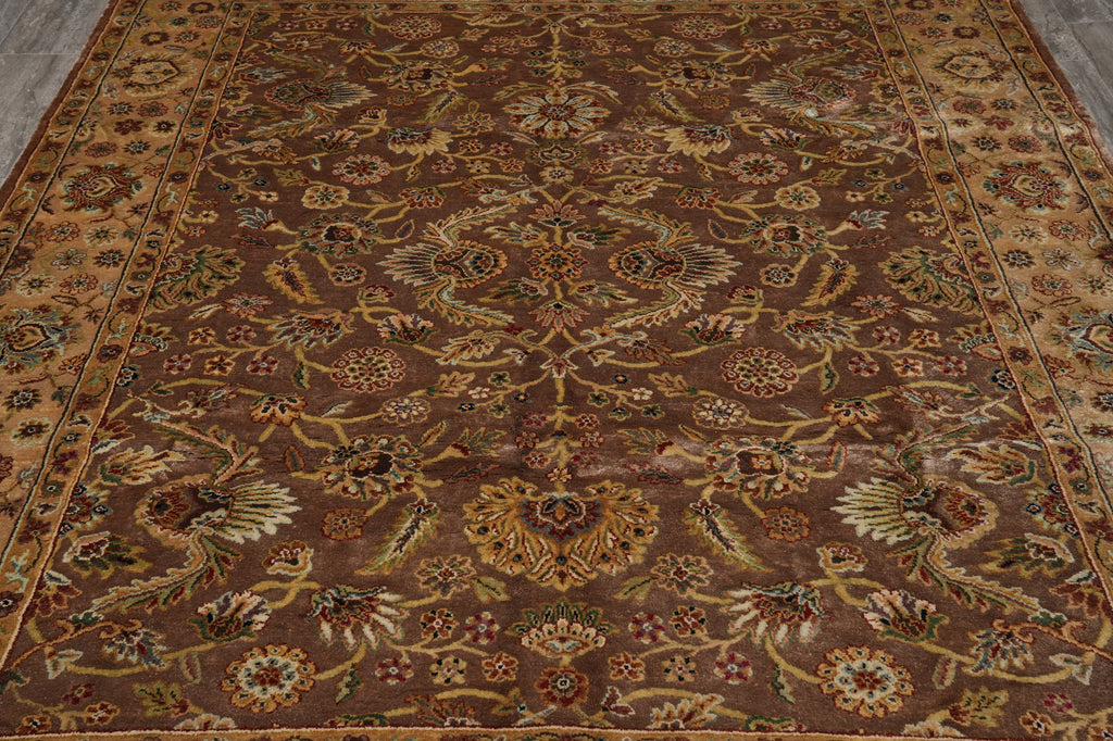 7.7 x 10 Brown Quality Handmade Rug Beautiful #PIX-804-122