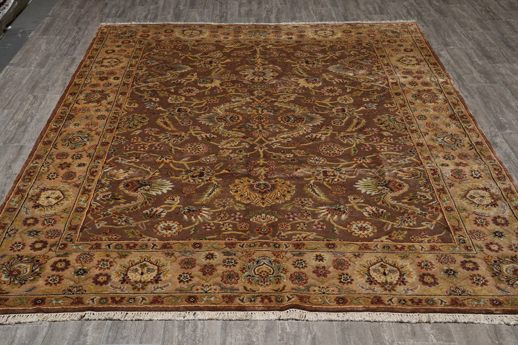 7.7 x 10 Brown Quality Handmade Rug Beautiful #PIX-804-122