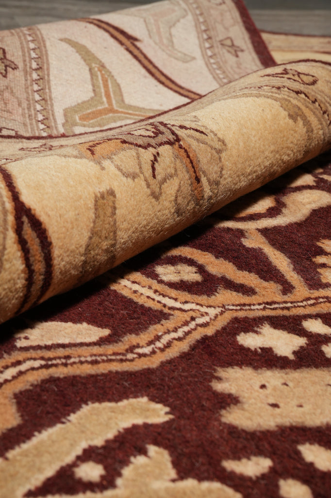 10 x 14.6 Plum Eggplant New Agra Handmade Rug 71051
