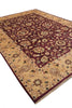 Load image into Gallery viewer, 10 x 13.8 Beautiful Quality Wool Handmade Rug Burgundy Gold #F-4360