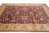 Load image into Gallery viewer, 10 x 13.8 Beautiful Quality Wool Handmade Rug Burgundy Gold #F-4360