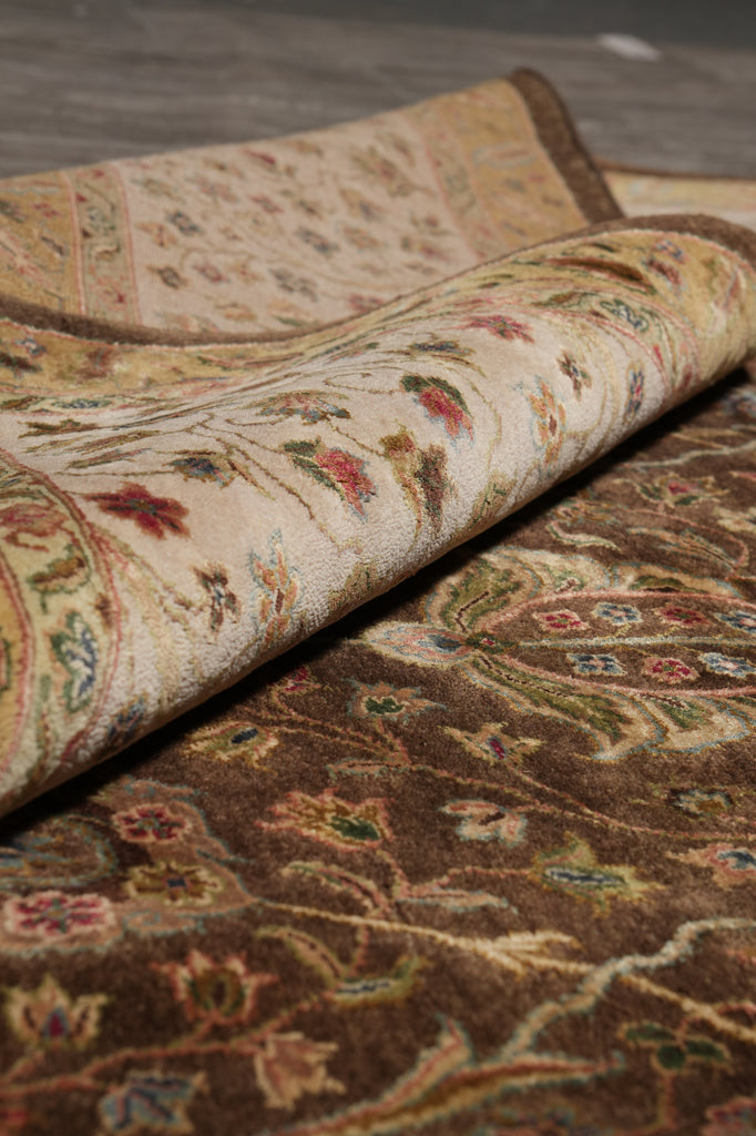 8 x 10 High Quality Wool an Silk Dense Fine Weave Brown #PIX-804-155