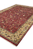 Load image into Gallery viewer, 9.8 x 14 Burgundy Gold Quality Wool Hand-knotted Jaipur Rug Dense Weave begie Dye #F-4361