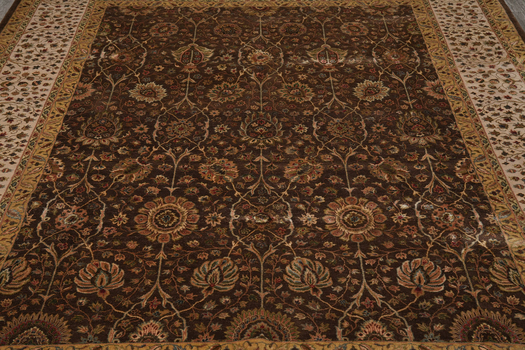 8 x 10 High Quality Wool an Silk Dense Fine Weave Brown #PIX-804-155