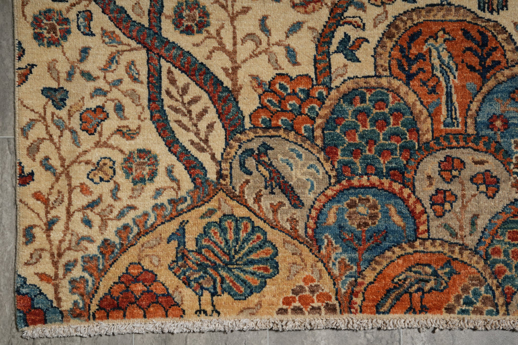 6 x 8.9 Quality Wool Super Kazak Love Peacock Rug #PIX-29396