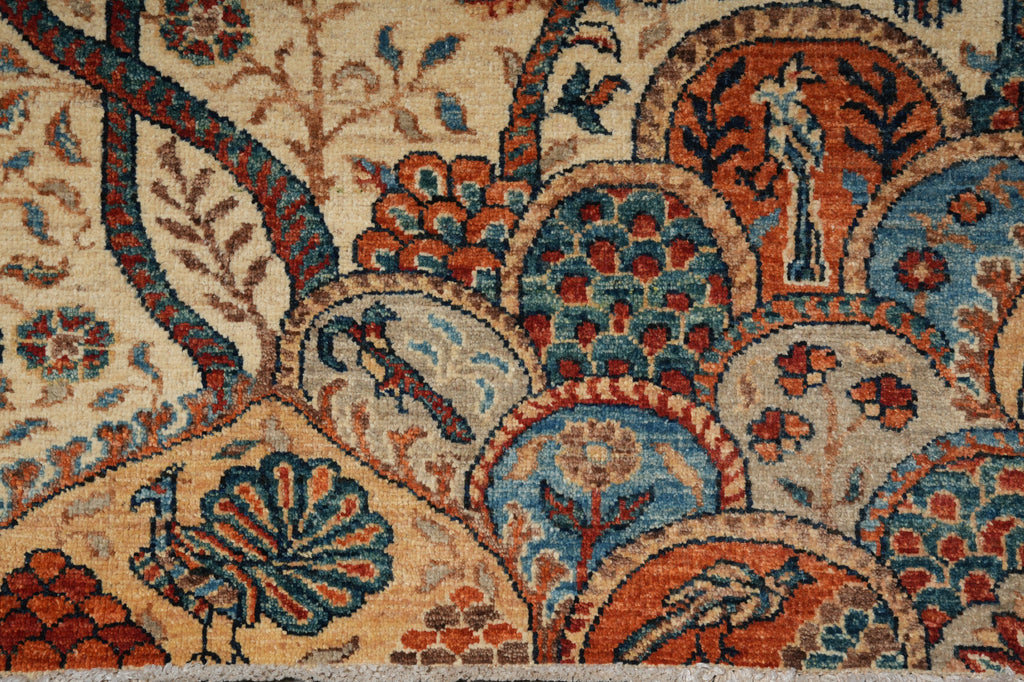 6 x 8.9 Quality Wool Super Kazak Love Peacock Rug #PIX-29396