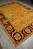 Load image into Gallery viewer, 10 x 13.5 Gold Burgundy Quality Hand Knotted Oversized Oriental Agra Rug #F-5751