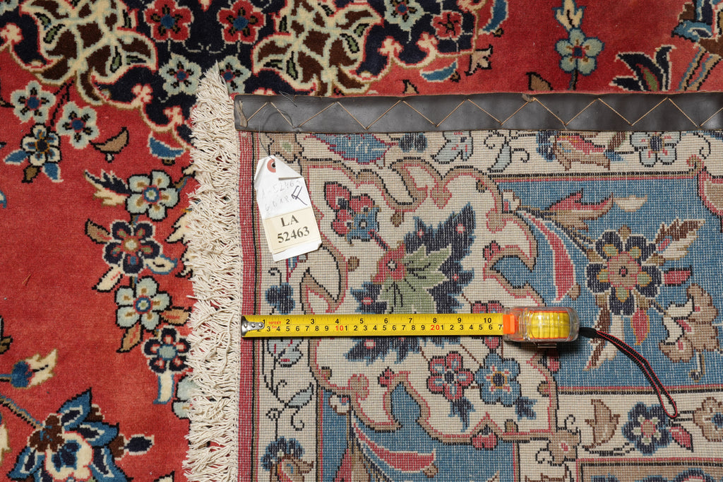 6.6 x 8.6 Pearl Orange Fine Quality Persian Kashan Rug LA-52463