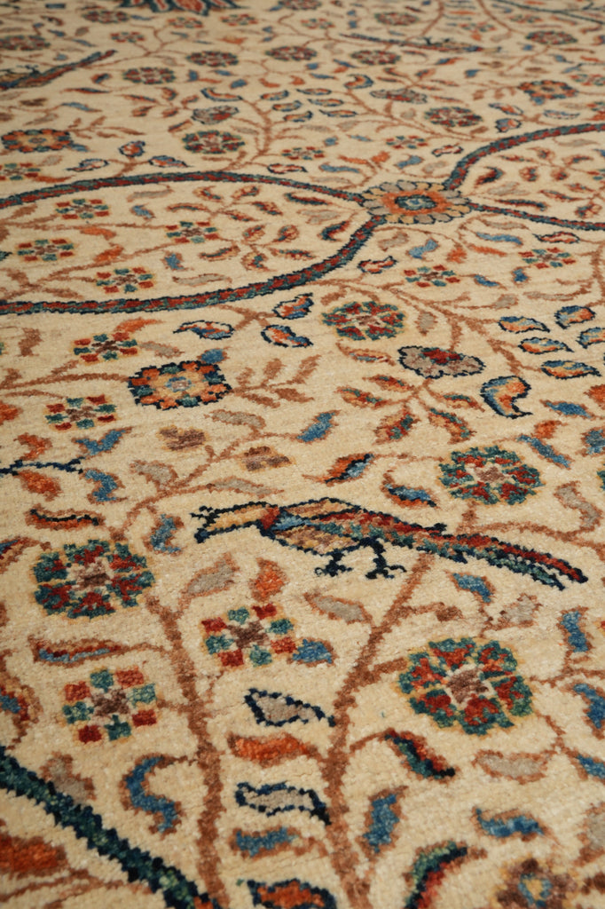 6 x 8.9 Quality Wool Super Kazak Love Peacock Rug #PIX-29396
