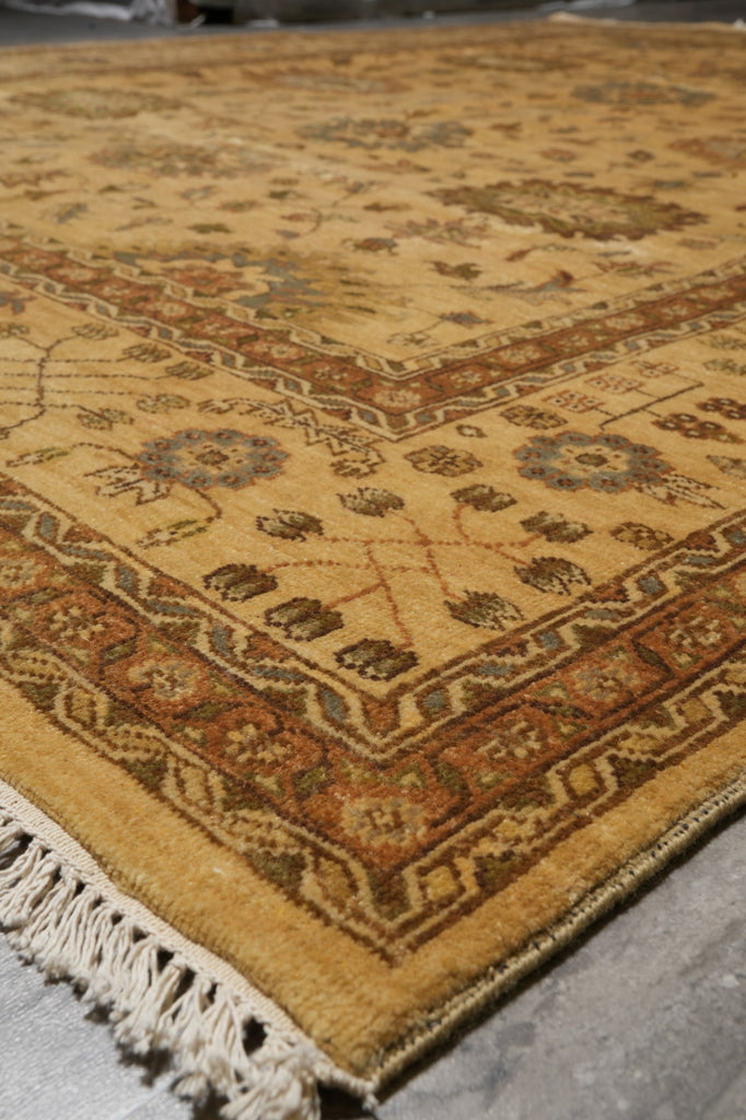 8 x 10 New Handmade Oushak Rug Gold #PIX-26280