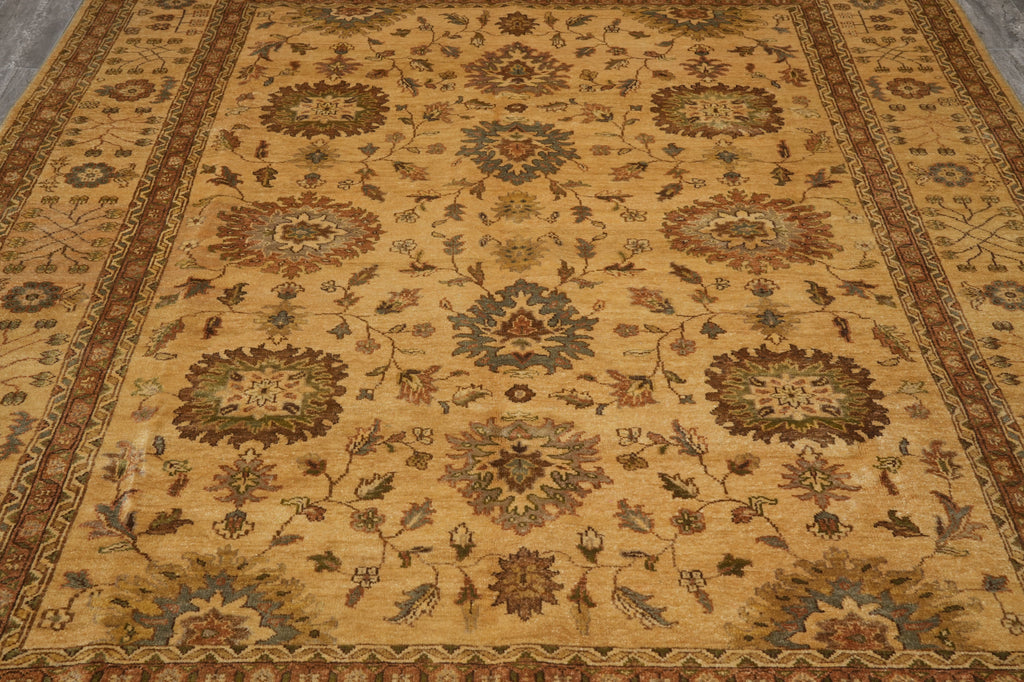 8 x 10 New Handmade Oushak Rug Gold #PIX-26280