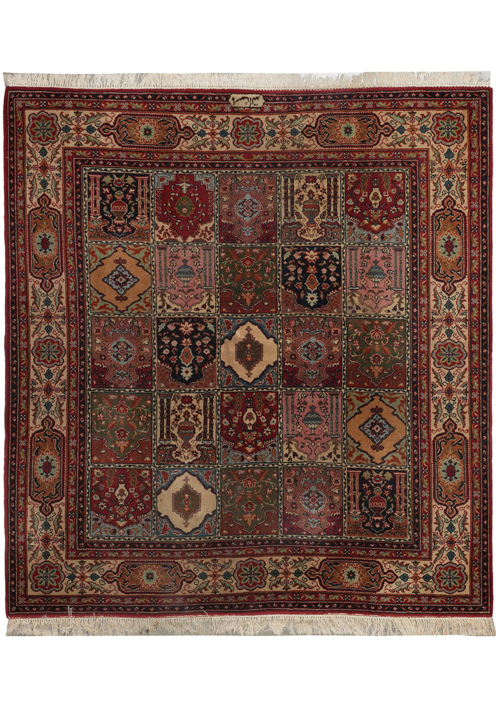 6.8 x 7.3 Square Garden Bakhtiar Rug Multi Colors #PIX-23601