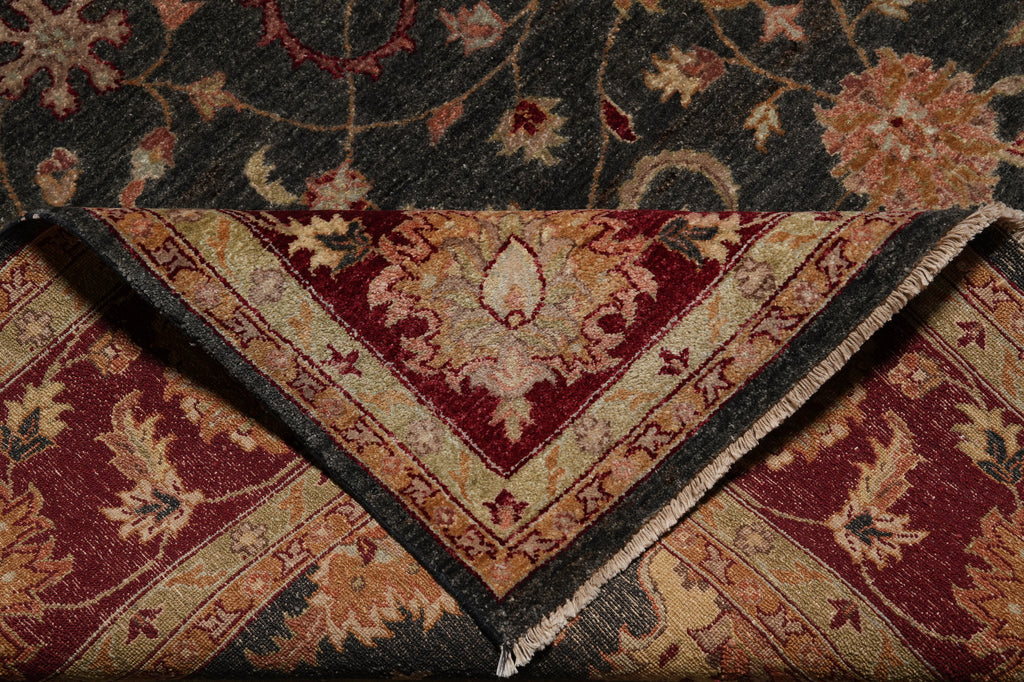 8 x 10 Green Handmade Jaipur Rug #PIX-8264