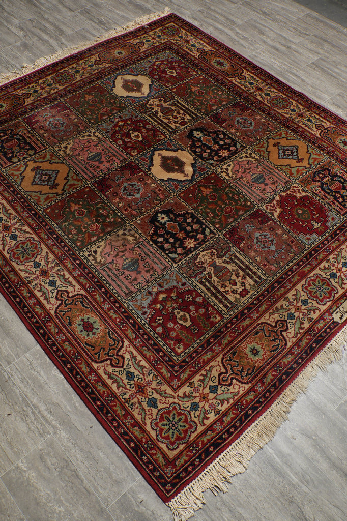 6.8 x 7.3 Square Garden Bakhtiar Rug Multi Colors #PIX-23601