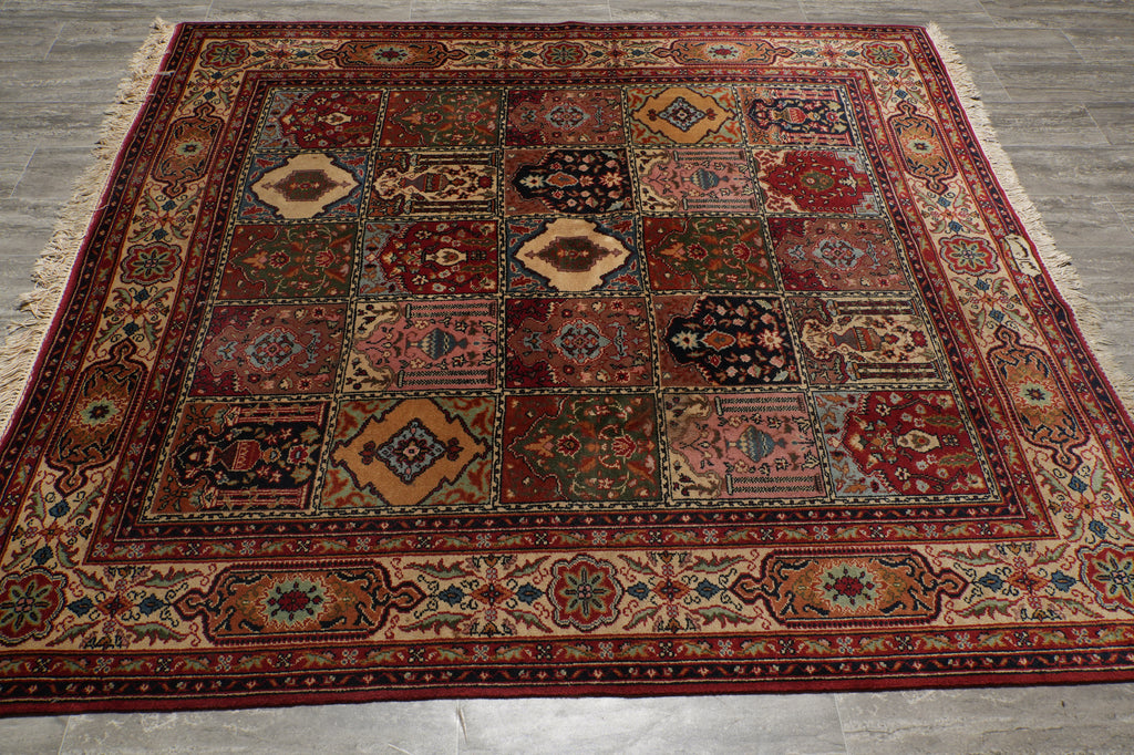 6.8 x 7.3 Square Garden Bakhtiar Rug Multi Colors #PIX-23601
