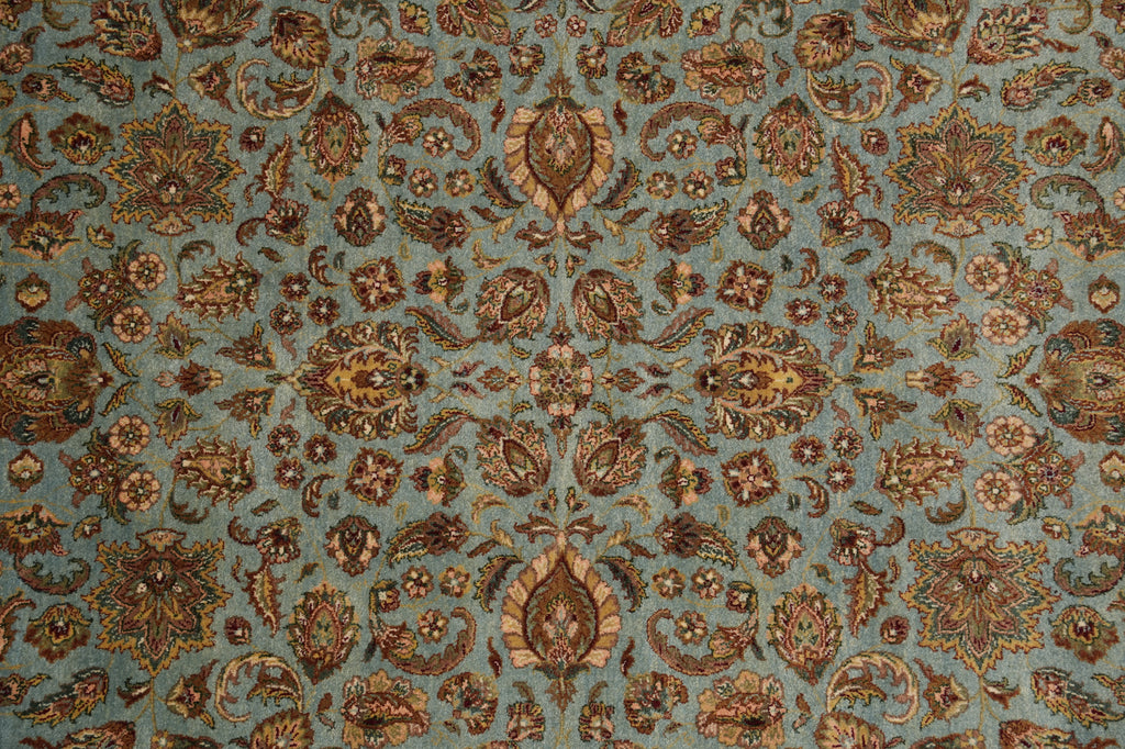 8 x 10 Light Blue Handmade Jaipur Rug #F-4528