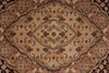 Load image into Gallery viewer, A traditional oriental-style area rug with an intricate floral and geometric pattern in shades of brown, beige, and muted red.