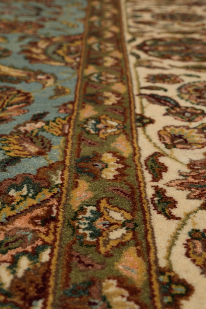 8 x 10 Light Blue Handmade Jaipur Rug #F-4528