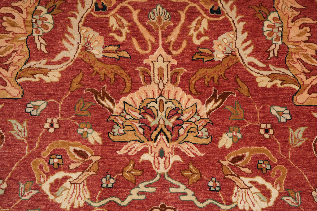 10 x 13.6 Rust Orange Vegetable Dye Rug Pix-4498