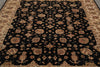 Load image into Gallery viewer, 8 x 9.8 High Quality Area Rug Wool and Silk Sino Tabriz Black #F-4529