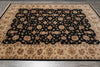 Load image into Gallery viewer, 8 x 9.8 High Quality Area Rug Wool and Silk Sino Tabriz Black #F-4529