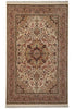 Load image into Gallery viewer, A traditional oriental-style area rug with an intricate floral and scroll pattern, featuring a central medallion, detailed borders, and fringed edges on a white background.