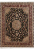 Load image into Gallery viewer, 7.8 x 10 High Quality Wool and Silk Sino Tabriz Fancy Rug Black Burgundy