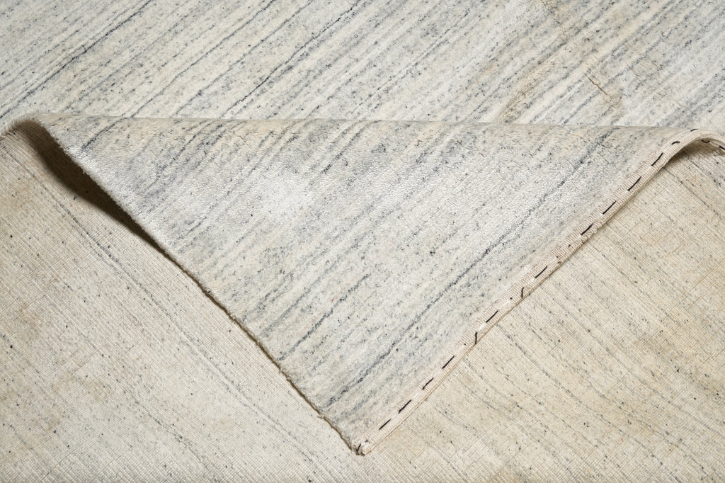 8 x 10 GRAY GABBEH Wool Blend Modern HANDMADE Rug #B-74542